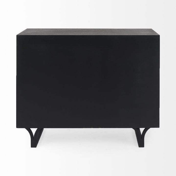 Contemporary Dark Oval Accent Cabinet Image 4