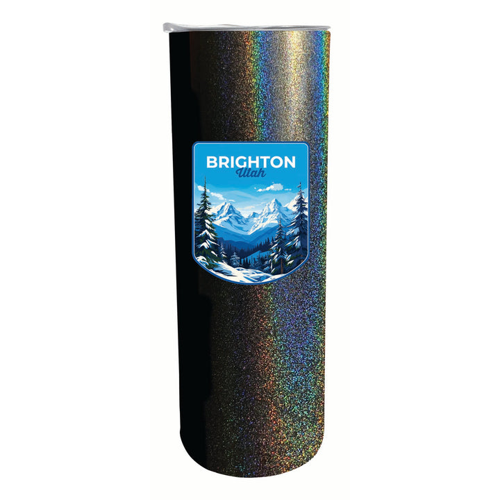 Brighton Utah Ski Resort Mountain Design Souvenir 20 oz Insulated Stainless Steel Skinny Tumbler Image 3