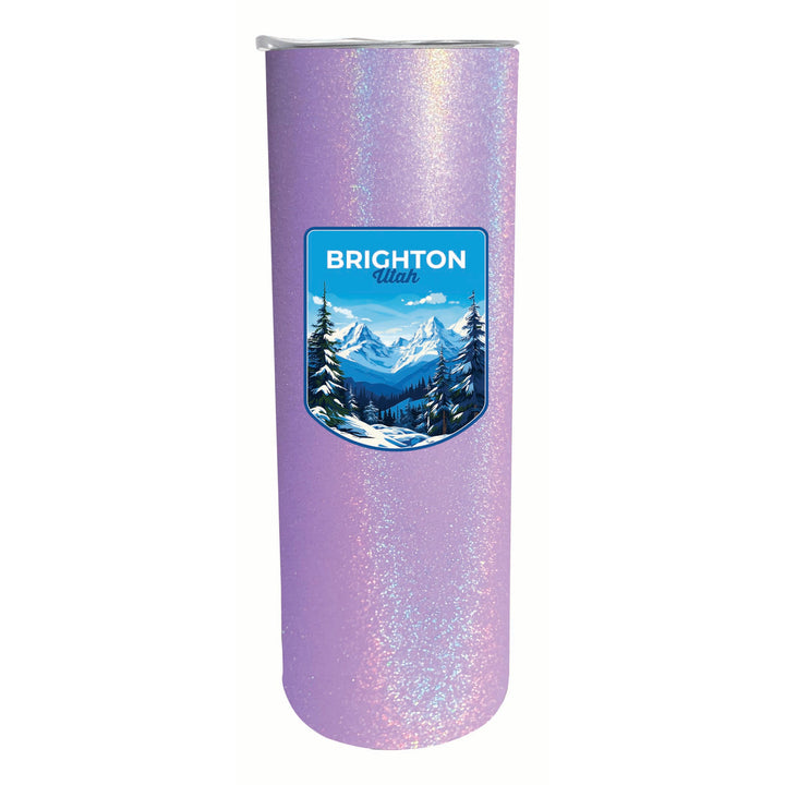 Brighton Utah Ski Resort Mountain Design Souvenir 20 oz Insulated Stainless Steel Skinny Tumbler Image 5