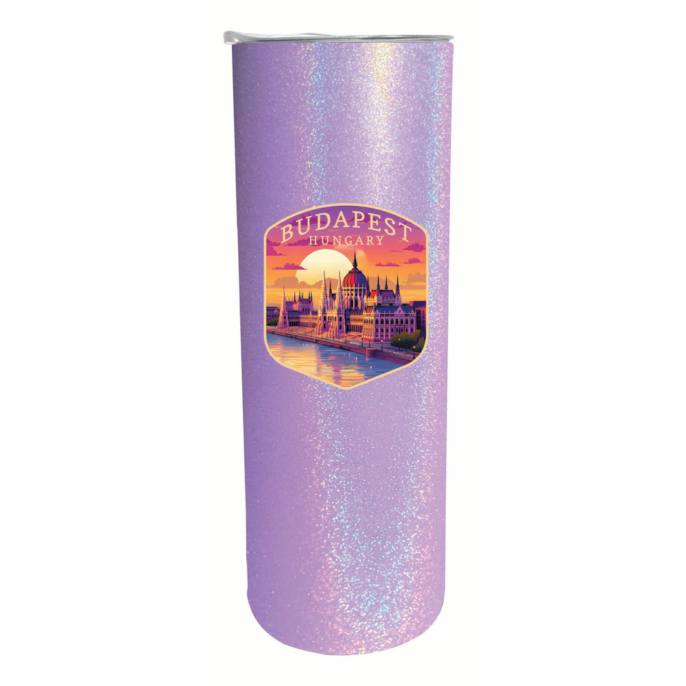 Budapest Hungary Parliament Building Design Souvenir 20 oz Insulated Stainless Steel Skinny Tumbler Image 2