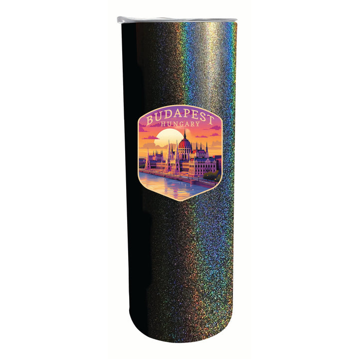 Budapest Hungary Parliament Building Design Souvenir 20 oz Insulated Stainless Steel Skinny Tumbler Image 5