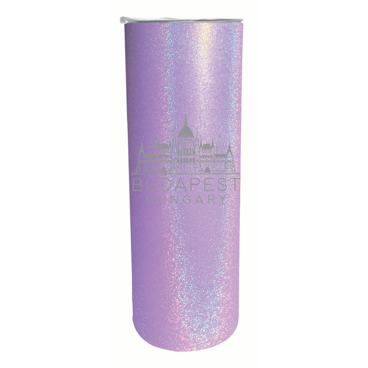 Budapest Hungary Souvenir 20 oz Engraved Insulated Stainless Steel Skinny Tumbler Image 2