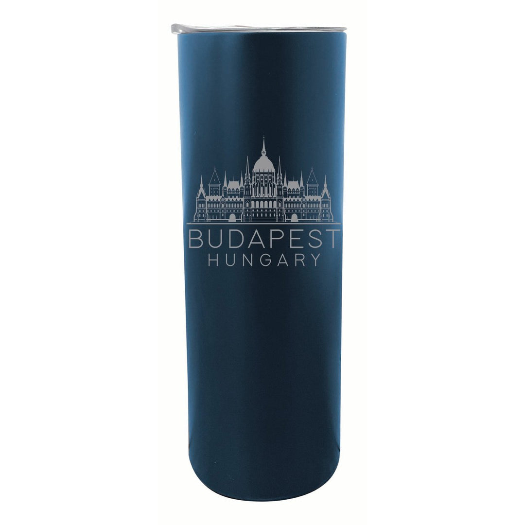 Budapest Hungary Souvenir 20 oz Engraved Insulated Stainless Steel Skinny Tumbler Image 3