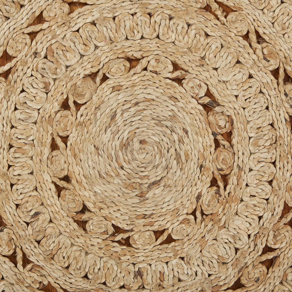 Sunshine Golden Natural Jute Area Rug Image 5