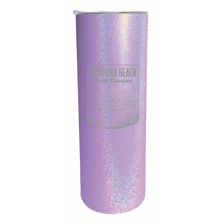 Carolina Beach North Carolina Souvenir 20 oz Engraved Insulated Stainless Steel Skinny Tumbler Image 4