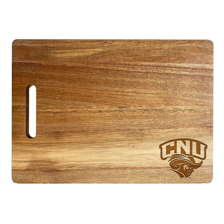 Christopher Newport Captains Engraved Wooden Cutting Board 10" x 14" Acacia Wood Officially Licensed Collegiate Product Image 1