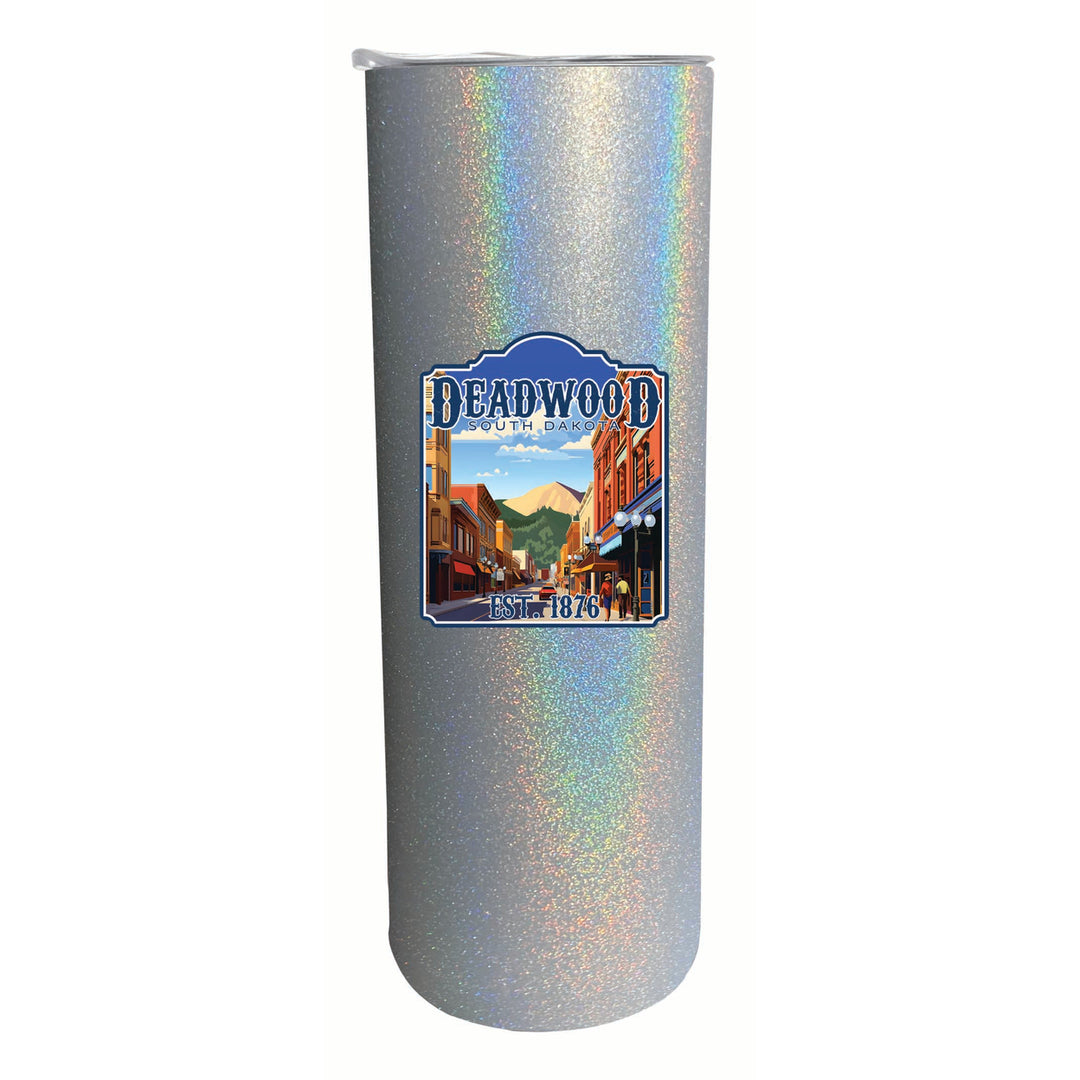 Deadwood South Dakota Wild West Design Souvenir 20 oz Insulated Stainless Steel Skinny Tumbler Image 4