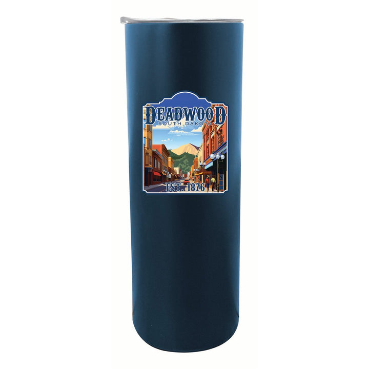 Deadwood South Dakota Wild West Design Souvenir 20 oz Insulated Stainless Steel Skinny Tumbler Image 5