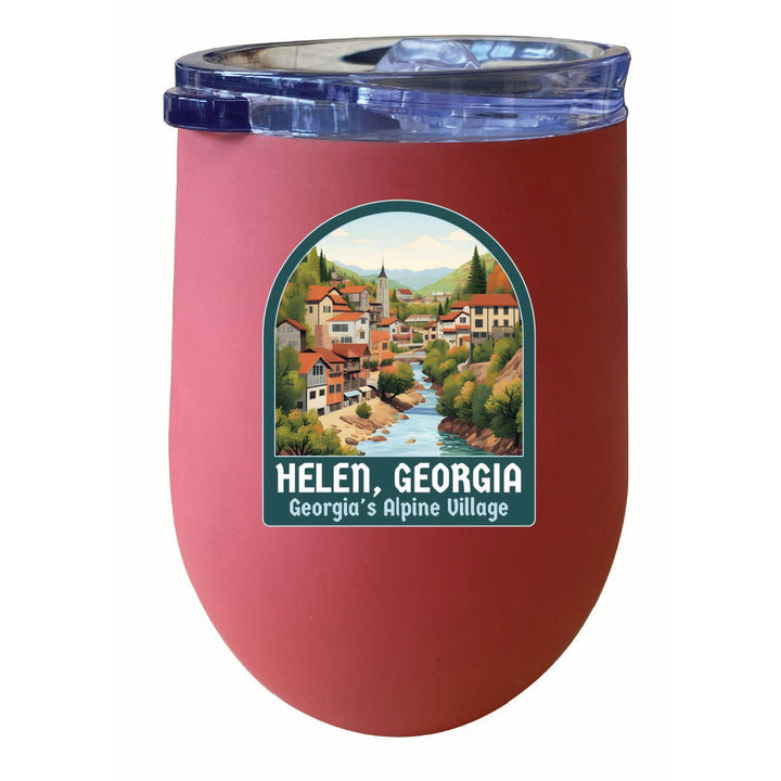 Helen Georgia Alpine Village Design Souvenir 12 oz Insulated Wine Stainless Steel Tumbler Image 5