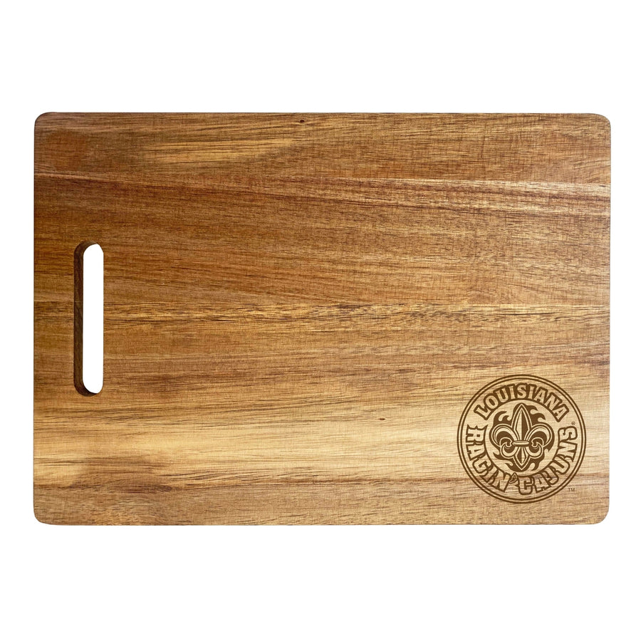 Louisiana at Lafayette Engraved Wooden Cutting Board 10" x 14" Acacia Wood Officially Licensed Collegiate Product Image 1