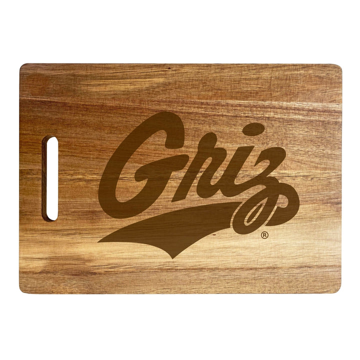 Montana University Engraved Wooden Cutting Board 10" x 14" Acacia Wood Officially Licensed Collegiate Product Image 2