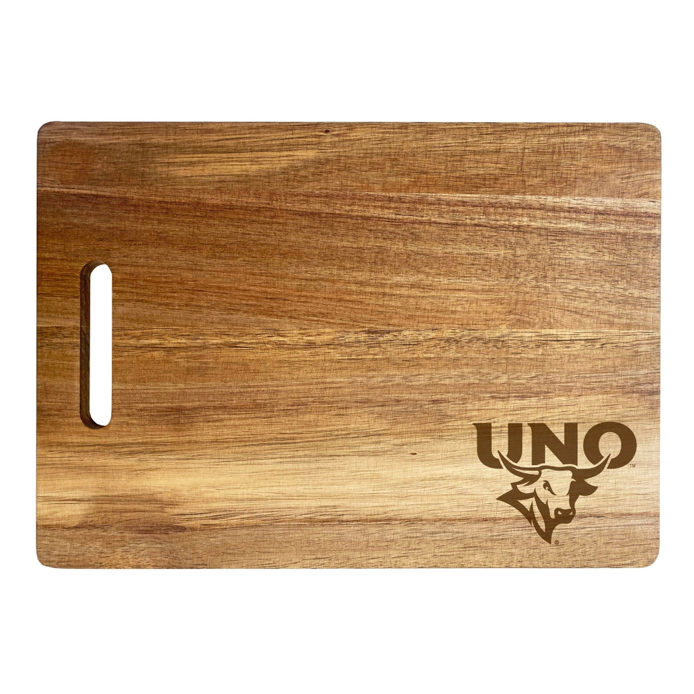 Nebraska at Omaha Engraved Wooden Cutting Board 10" x 14" Acacia Wood Officially Licensed Collegiate Product Image 2