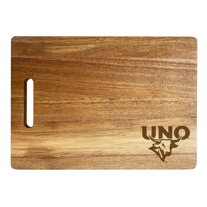 Nebraska at Omaha Engraved Wooden Cutting Board 10" x 14" Acacia Wood Officially Licensed Collegiate Product Image 1