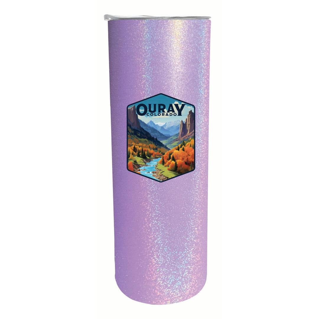 Ouray Colorado Mountain and River Design Souvenir 20 oz Insulated Stainless Steel Skinny Tumbler Image 3