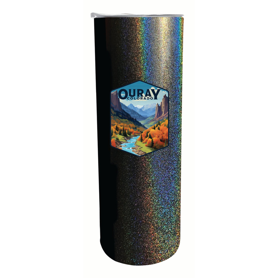 Ouray Colorado Mountain and River Design Souvenir 20 oz Insulated Stainless Steel Skinny Tumbler Image 5