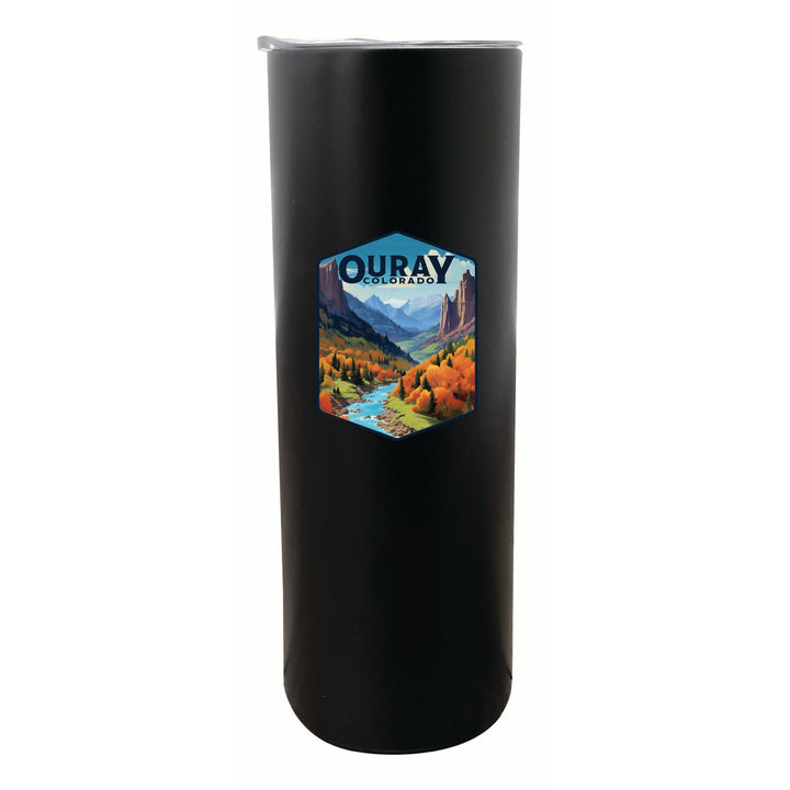 Ouray Colorado Mountain and River Design Souvenir 20 oz Insulated Stainless Steel Skinny Tumbler Image 6