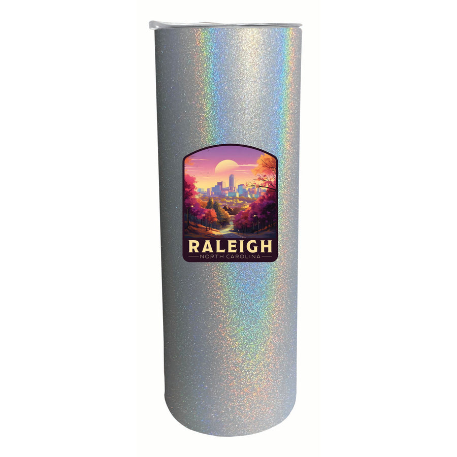 Raleigh North Carolina City of Oaks Design Souvenir 20 oz Insulated Stainless Steel Skinny Tumbler Image 1