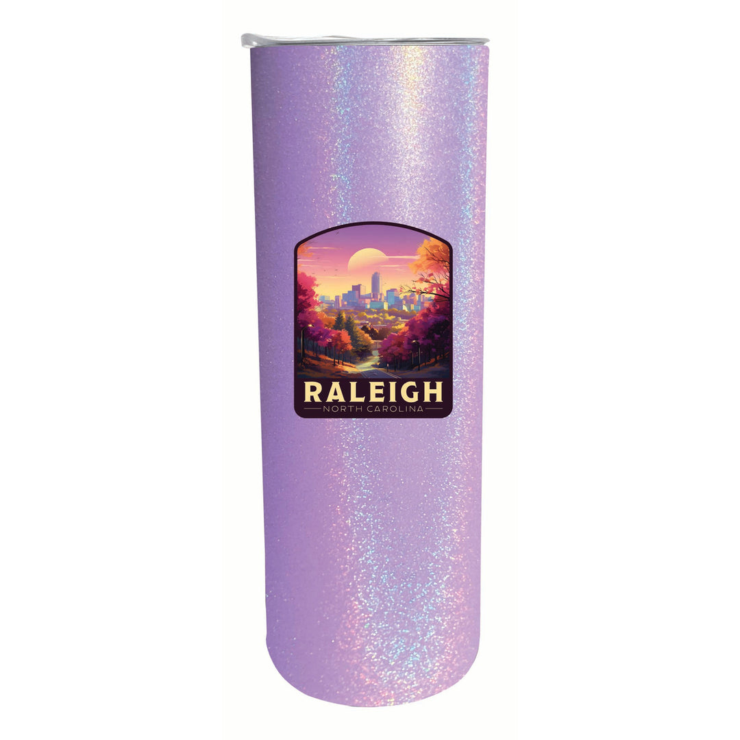 Raleigh North Carolina City of Oaks Design Souvenir 20 oz Insulated Stainless Steel Skinny Tumbler Image 5