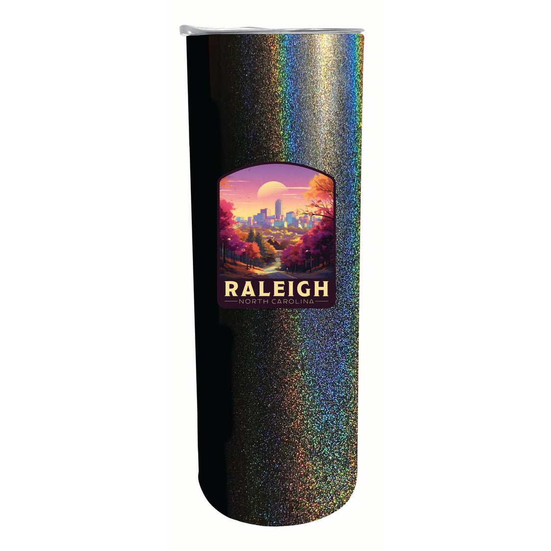 Raleigh North Carolina City of Oaks Design Souvenir 20 oz Insulated Stainless Steel Skinny Tumbler Image 6