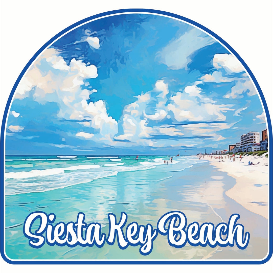 Siesta Key Beach Florida Oceanfront Design Souvenir Vinyl Decal Sticker Image 1