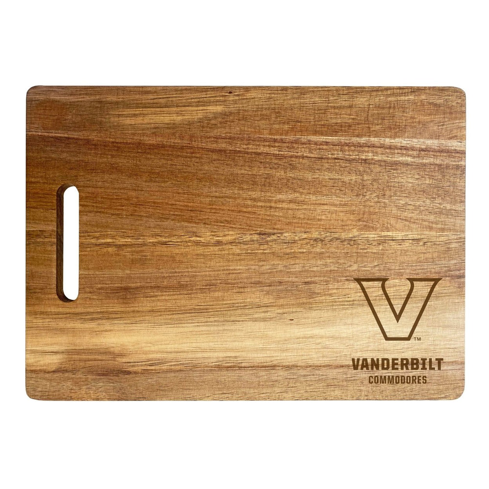 Vanderbilt University Engraved Wooden Cutting Board 10" x 14" Acacia Wood Officially Licensed Collegiate Product Image 2