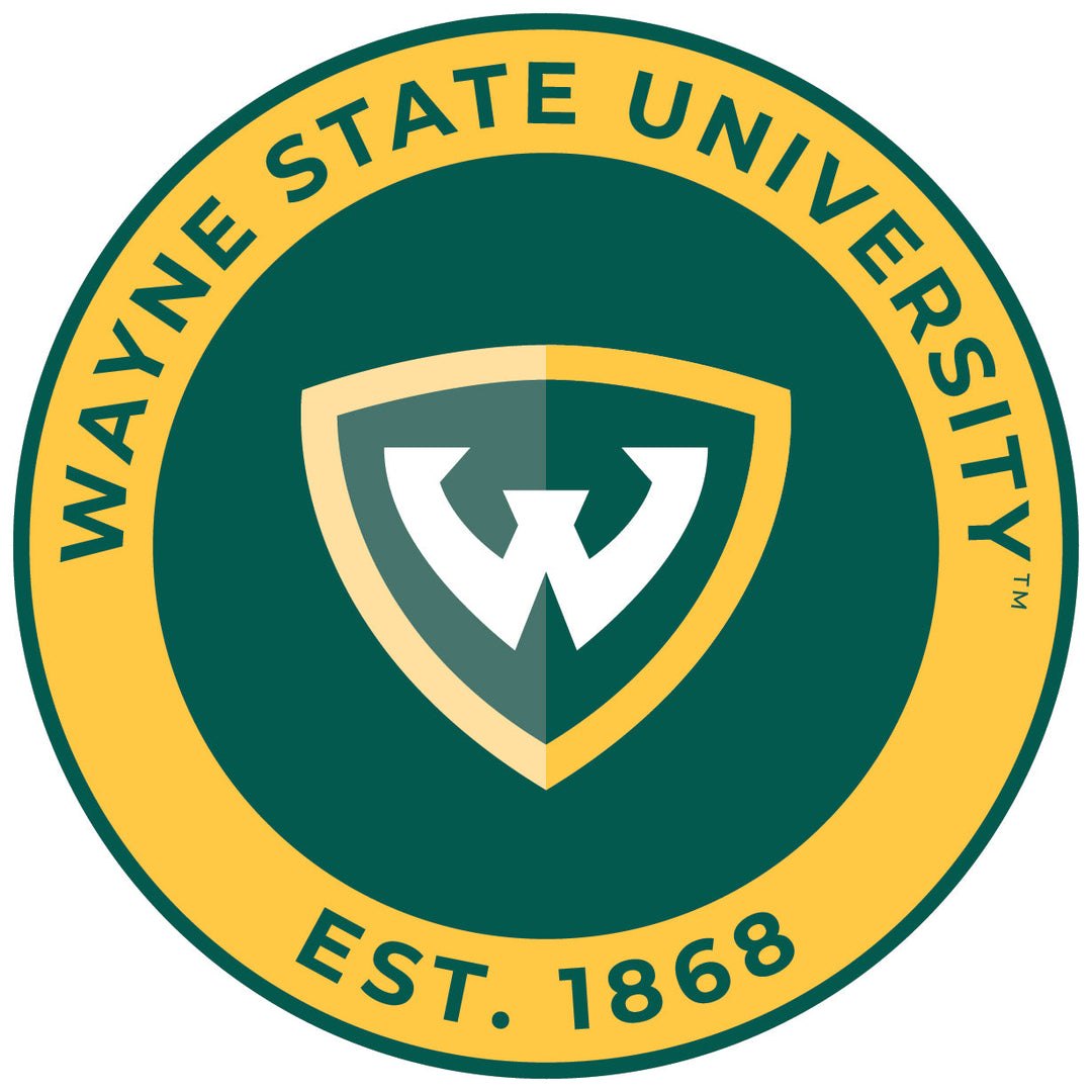 Wayne State Round Vinyl Decal Sticker Officially Licensed Collegiate Product Image 1