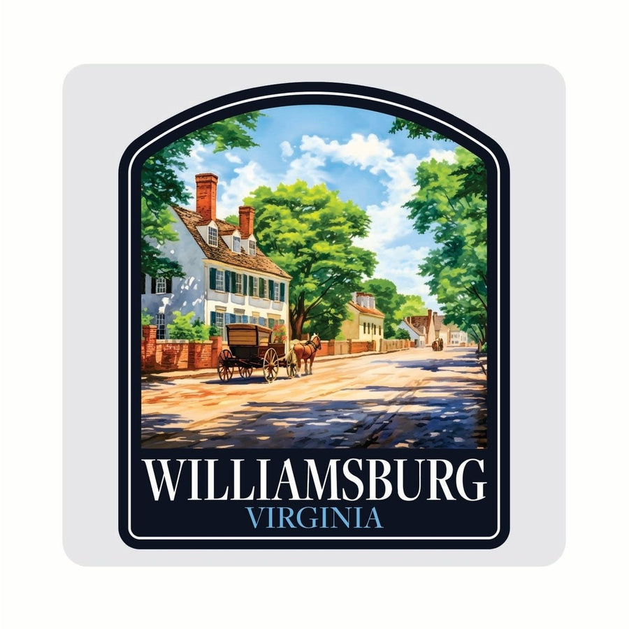 Williamsburg Virginia Colonial Street Design Souvenir 4x4-Inch Coaster Acrylic 4 Pack Image 1