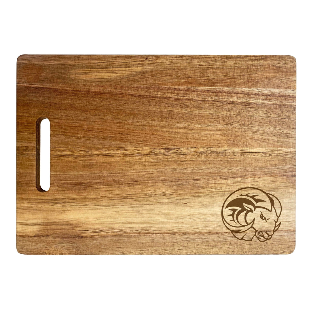 Winston Salem State Engraved Wooden Cutting Board 10" x 14" Acacia Wood Officially Licensed Collegiate Product Image 1