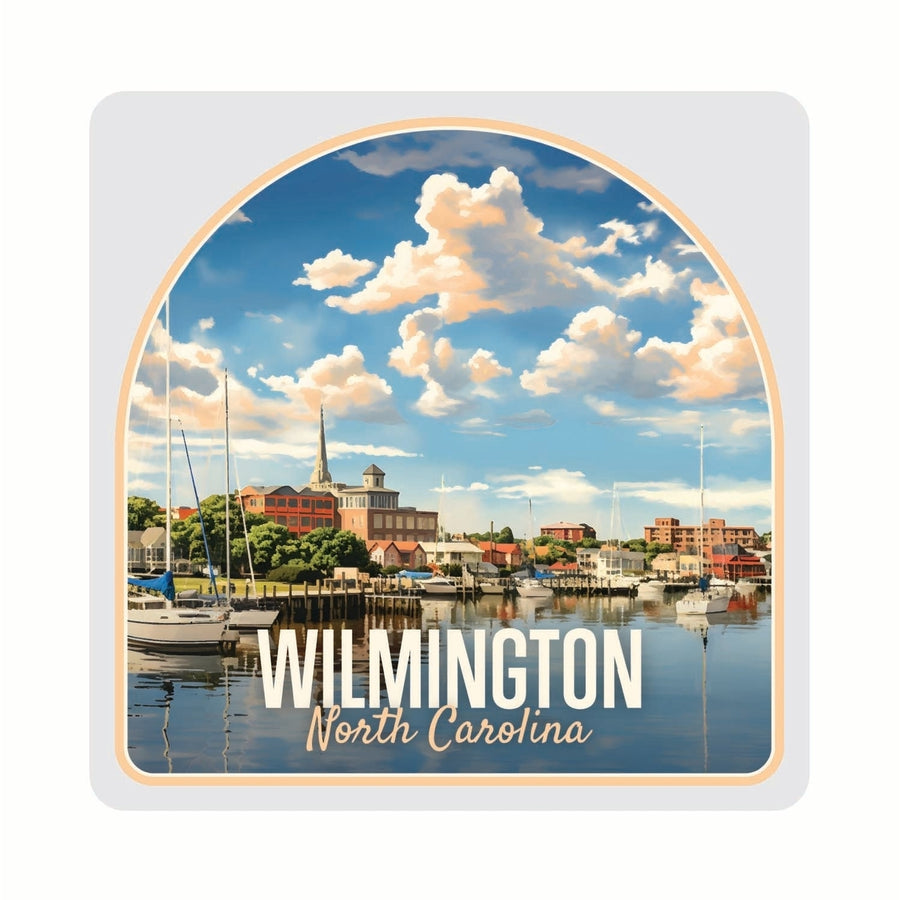 Wilmington North Carolina Riverwalk Design Souvenir 4x4-Inch Coaster Acrylic 4 Pack Image 1