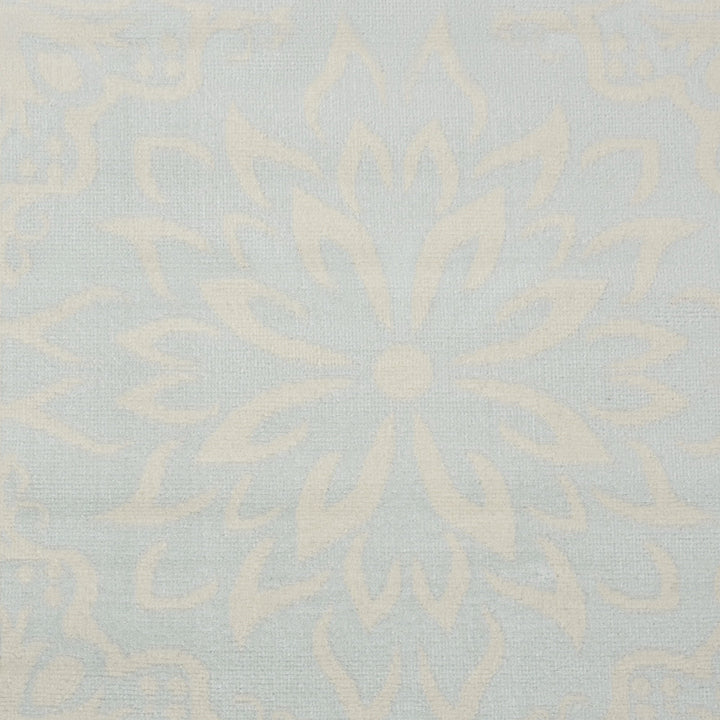 8 X 10 Light Blue Floral Power Loom Area Rug Image 3