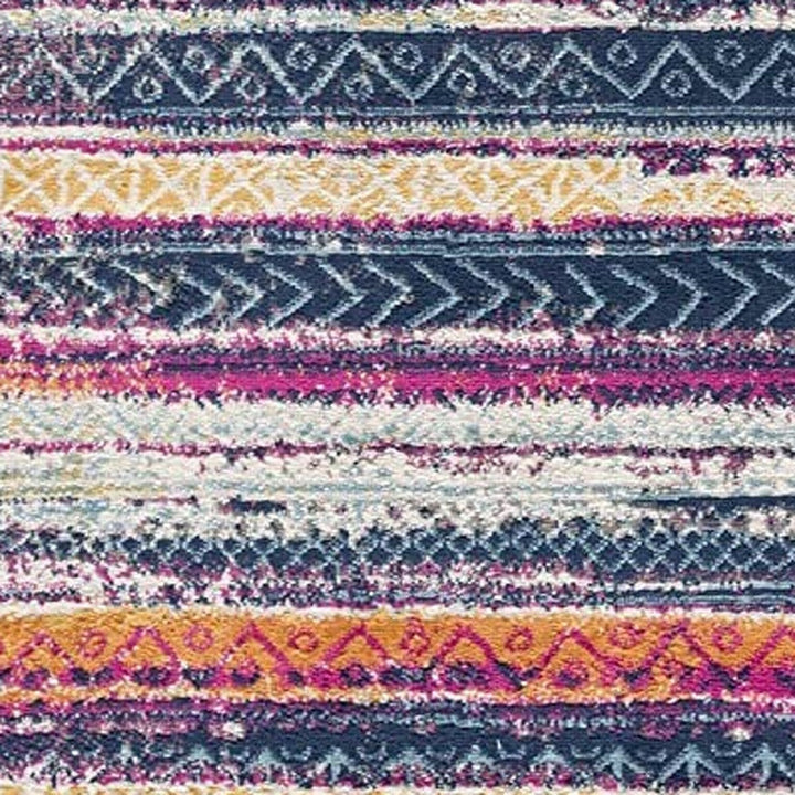 4 X 6 Multicolor Irregular Striped Area Rug Image 7