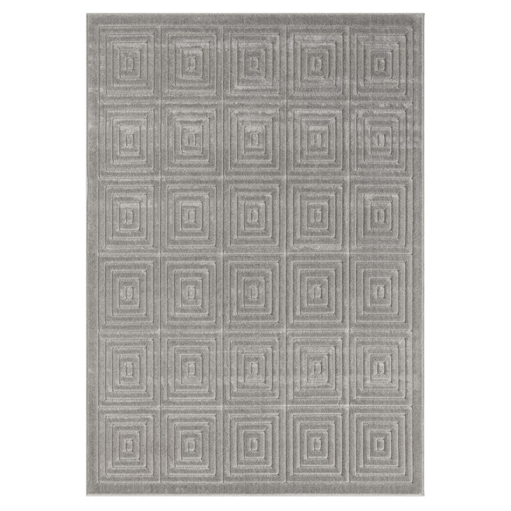 5 x 7 Beige Geometric Area Rug Image 9