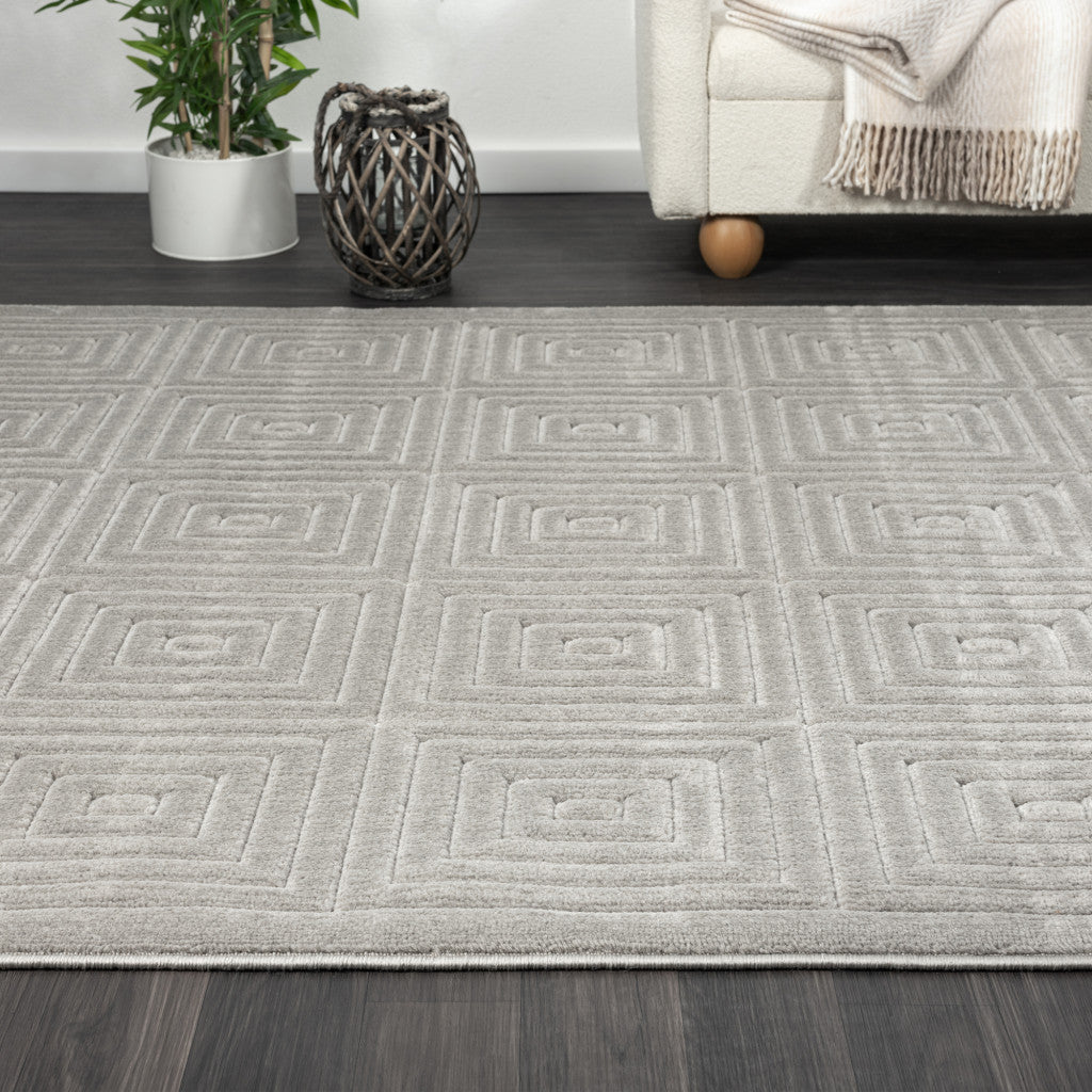 5 x 7 Beige Geometric Area Rug Image 11