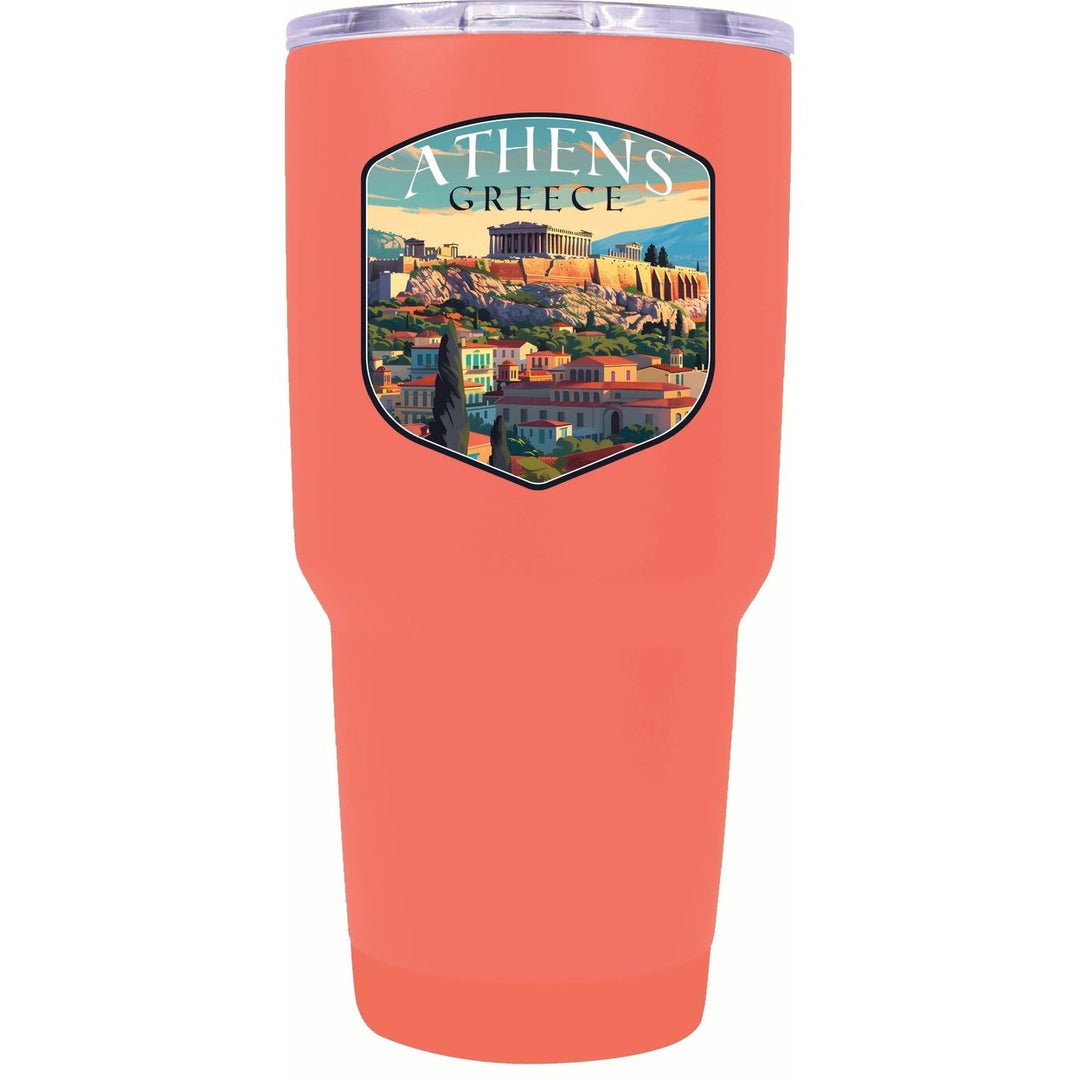 Athens Greece Acropolis Cityscape Design Souvenir 24 oz Insulated Stainless Steel Tumbler Image 1