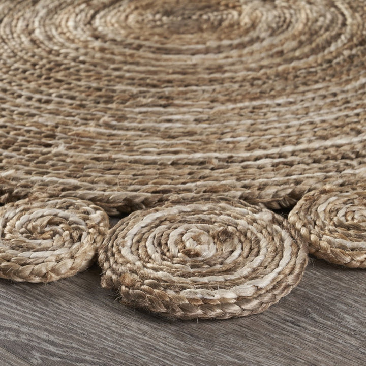 8 Round Natural Coiled Area Rug Image 3