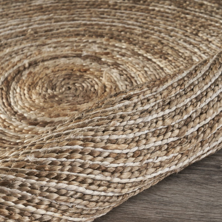 8 Round Natural Coiled Area Rug Image 5