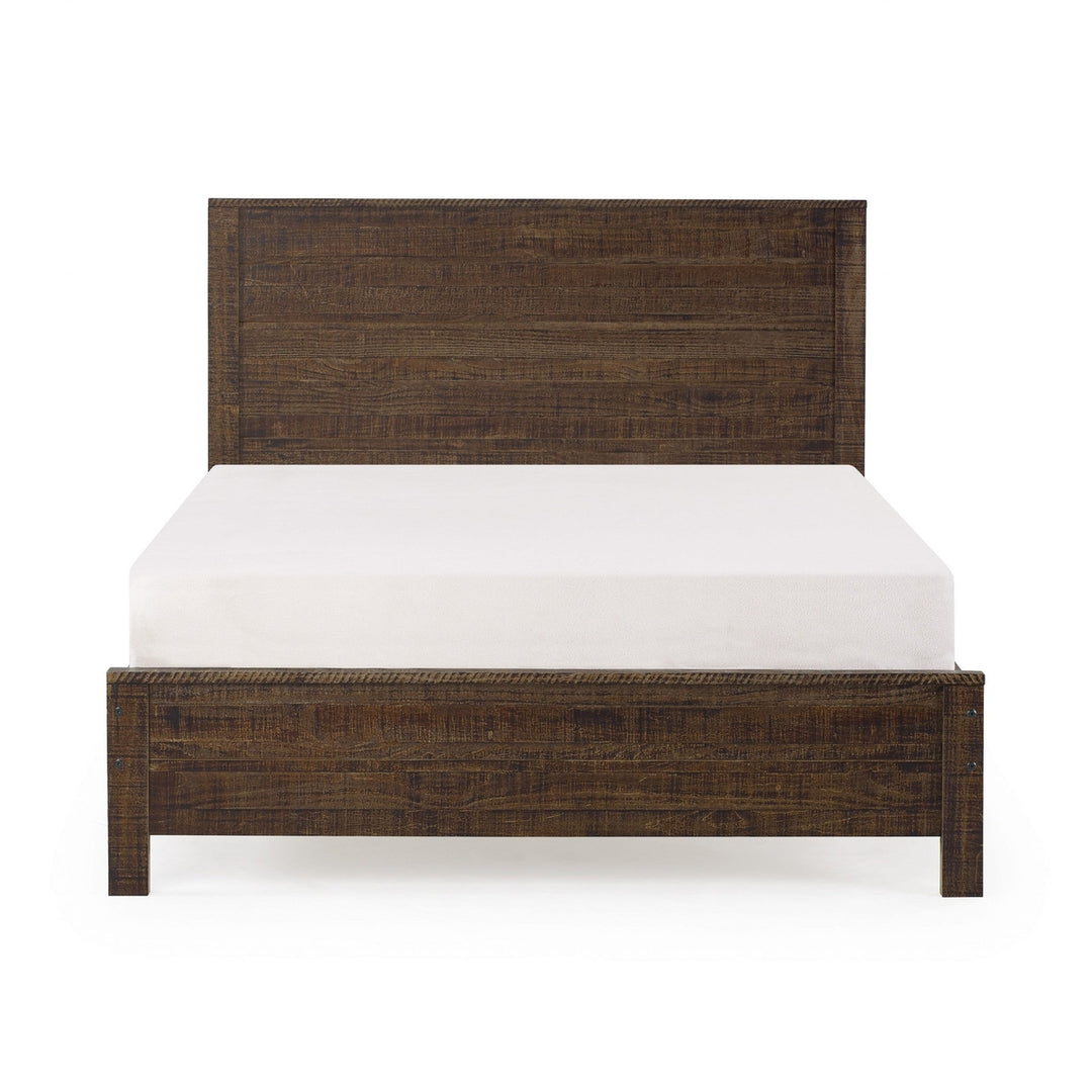 Dark Brown Solid Wood Full Double Bed Frame Image 12