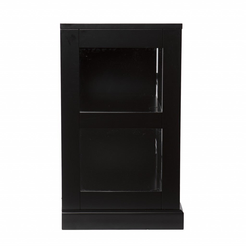 Dynasty Contemporary Black and White Low Curio Cabinet Image 5