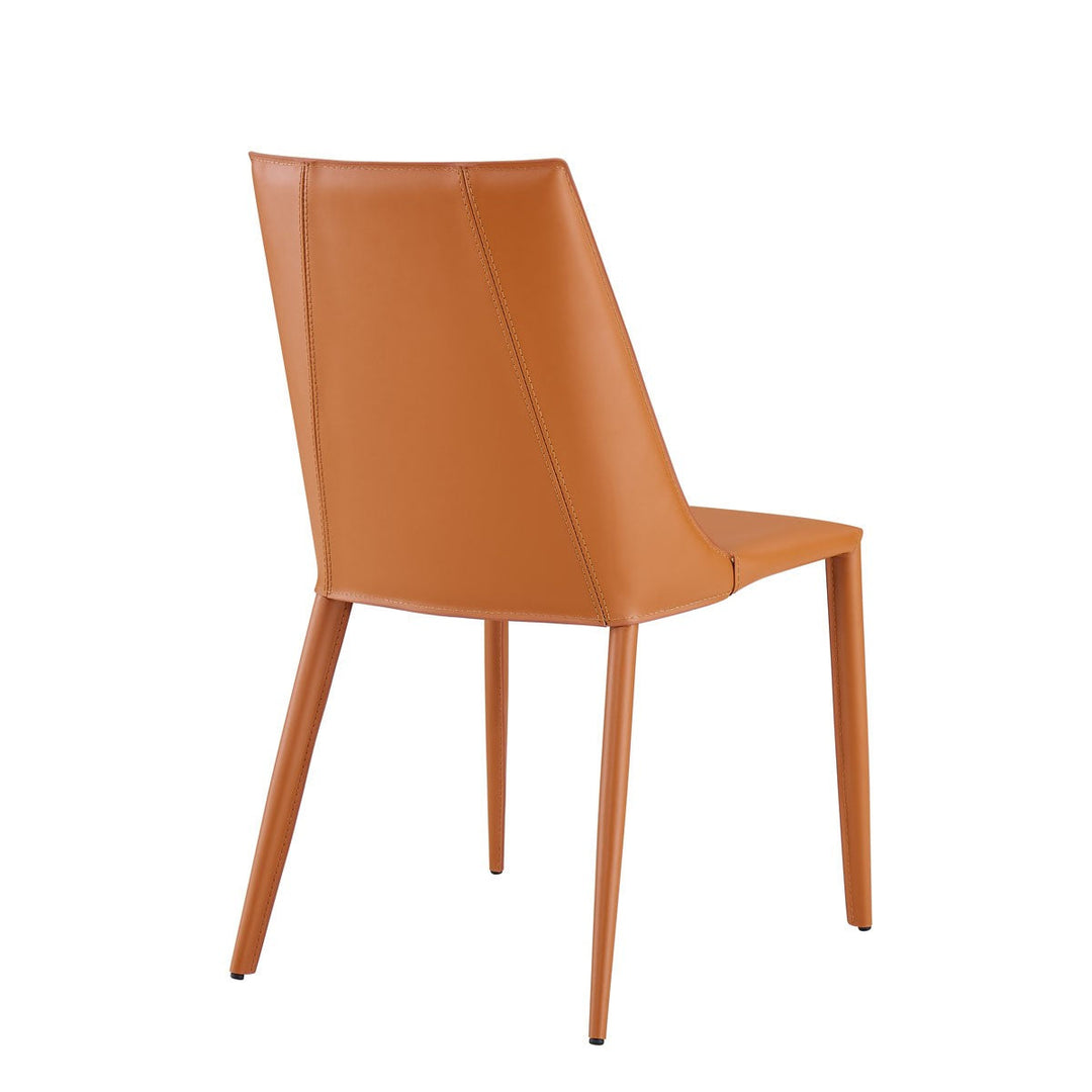 Sleek All Terra Cotta Faux Leather Dining or Side Chair Image 4