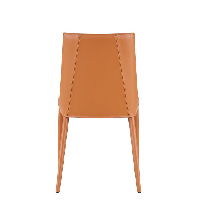 Sleek All Terra Cotta Faux Leather Dining or Side Chair Image 5