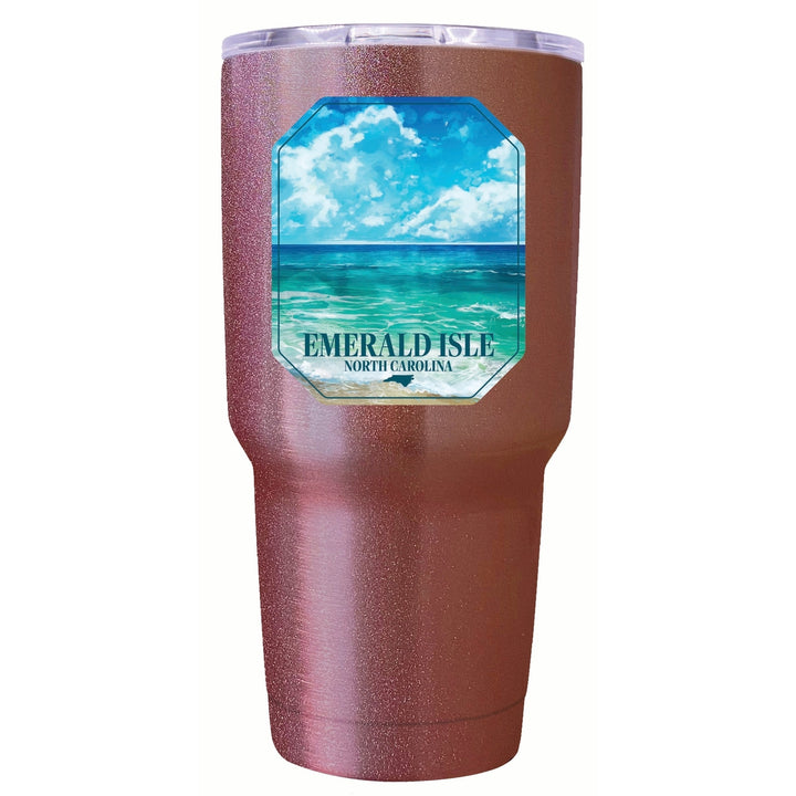 Emerald Isle North Carolina Serene Ocean Design Souvenir 24 oz Insulated Stainless Steel Tumbler Image 5