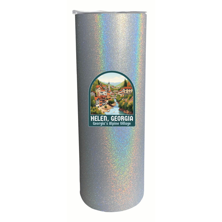 Helen Georgia Alpine Village Design Souvenir 20 oz Insulated Stainless Steel Skinny Tumbler Image 2