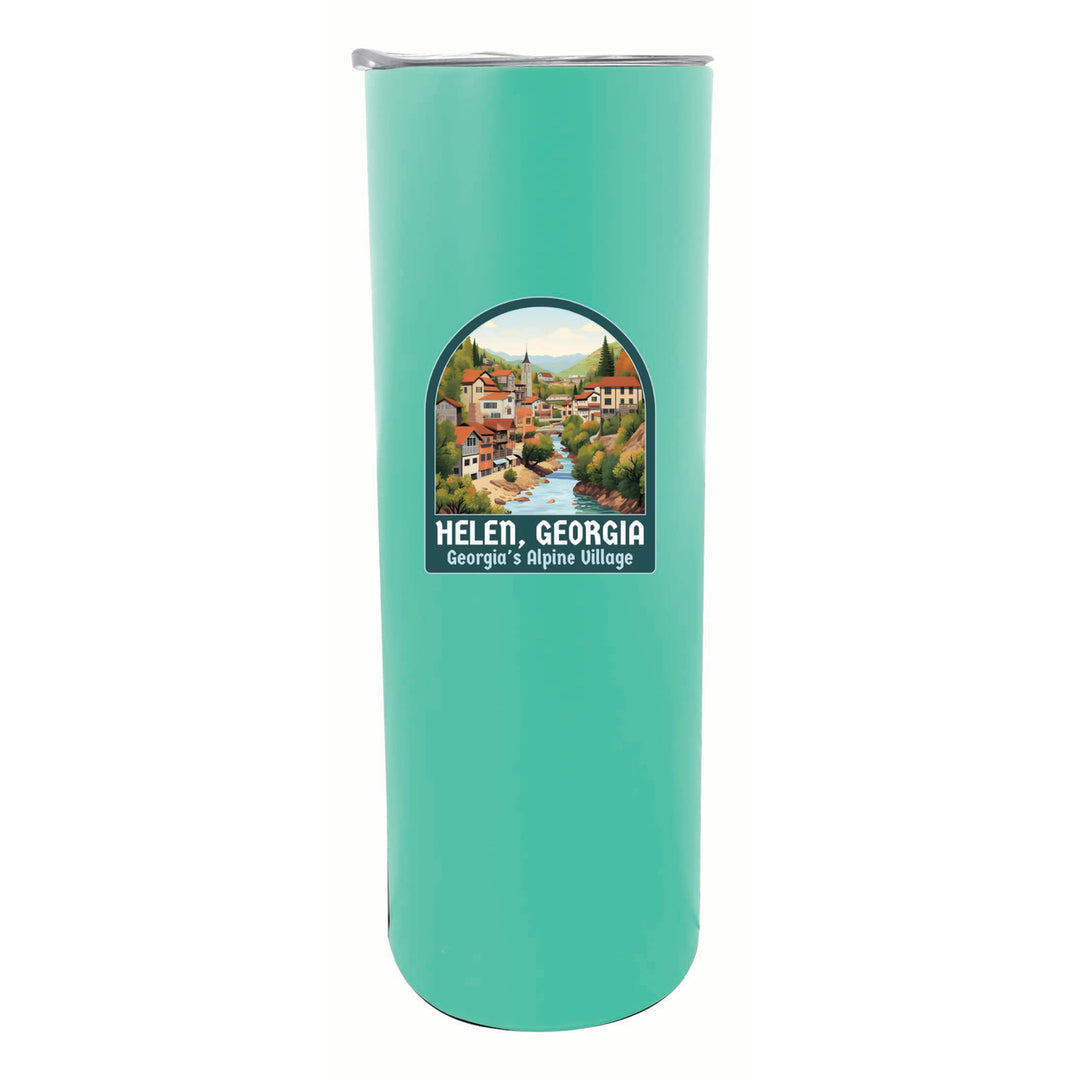 Helen Georgia Alpine Village Design Souvenir 20 oz Insulated Stainless Steel Skinny Tumbler Image 6