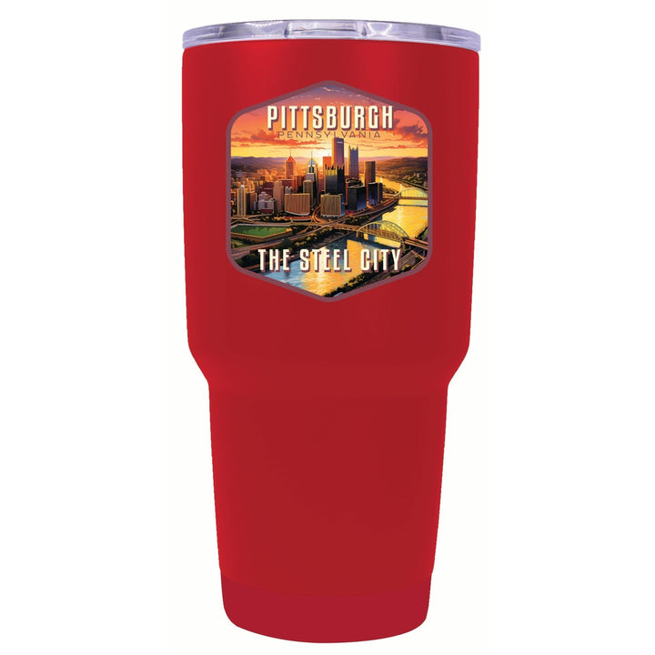 Pittsburgh Pennsylvania The Steel City Design Souvenir 24 oz Insulated Stainless Steel Tumbler Image 5