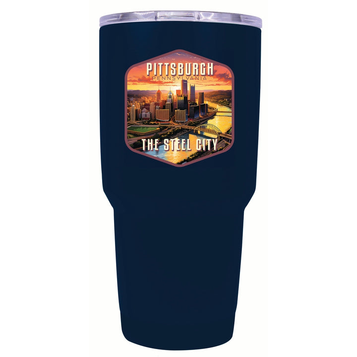 Pittsburgh Pennsylvania The Steel City Design Souvenir 24 oz Insulated Stainless Steel Tumbler Image 6