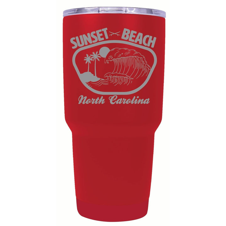 Sunset Beach North Carolina Souvenir 24 oz Engraved Insulated Stainless Steel Tumbler Image 1