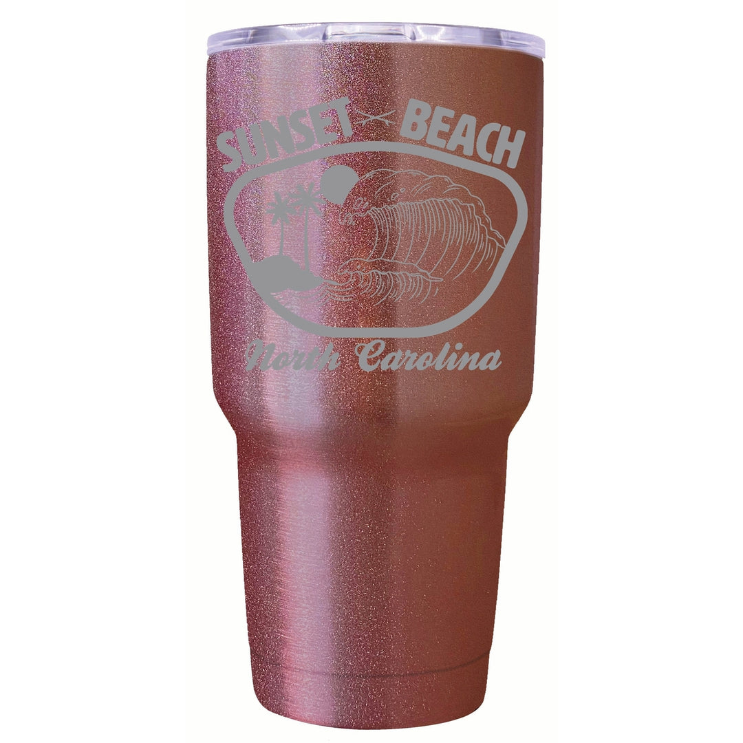 Sunset Beach North Carolina Souvenir 24 oz Engraved Insulated Stainless Steel Tumbler Image 3