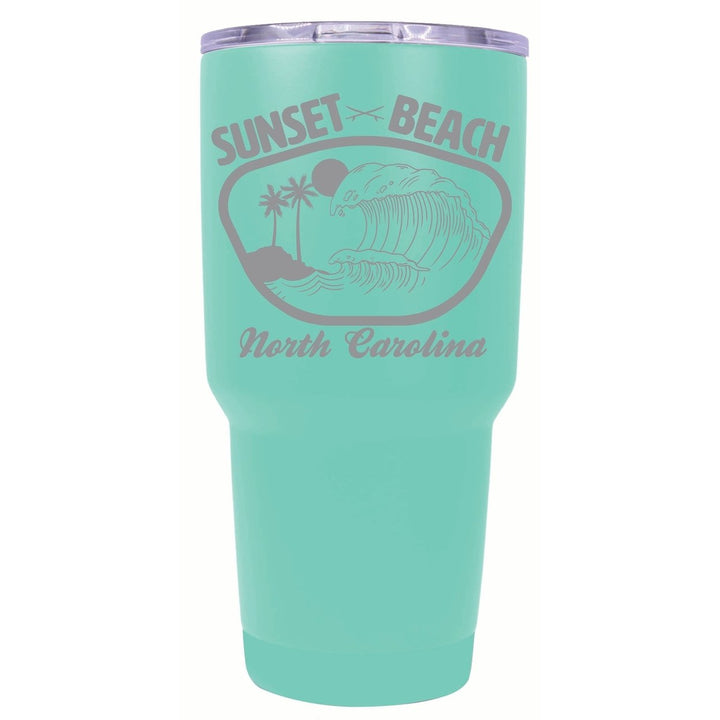 Sunset Beach North Carolina Souvenir 24 oz Engraved Insulated Stainless Steel Tumbler Image 4