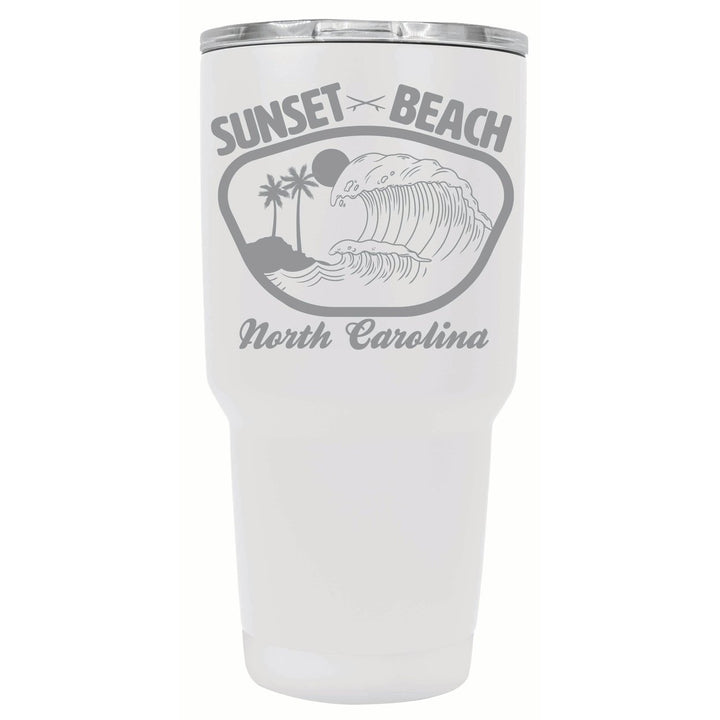 Sunset Beach North Carolina Souvenir 24 oz Engraved Insulated Stainless Steel Tumbler Image 1