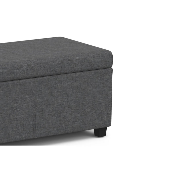 Avalon Extra Large Storage Ottoman Linen 54 inch Durable Bench High Density Foam Image 8